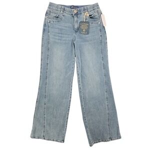 Democracy Absolution Skyrise Wide Leg Jeans Size 6 NWT Light Wash Everyday Denim